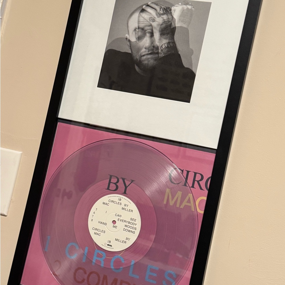 Mac Miller ( RIP ) Circles Vinyl Framed Record Art home made